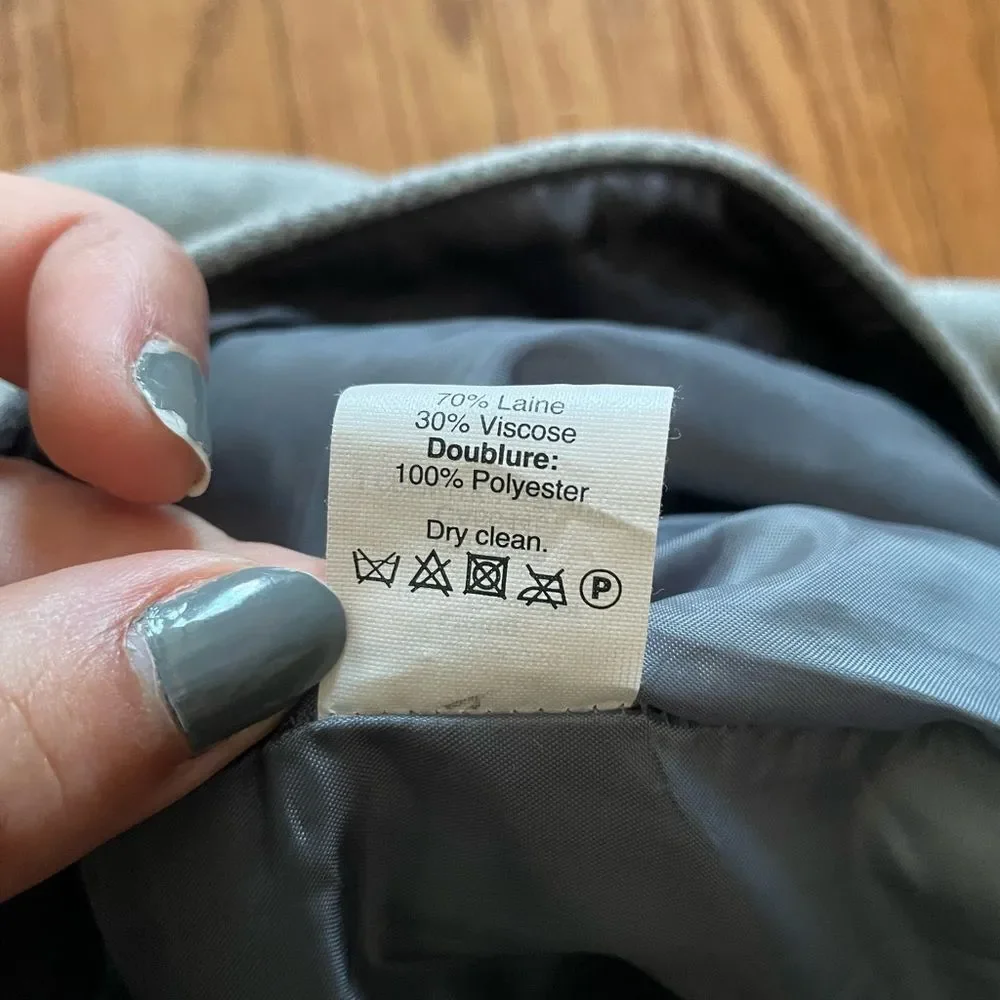 J. Crew Light Gray The Pencil Skirt Wool Women’s Sz 14 - Picture 7 of 9